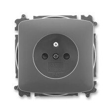 ABB 6619A-A06357 S2, TANGO Zásuvka jednon. s ochranným kolíkem, s clonkami 2CHA196357A4507 kouř.šedá