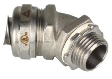 ANAMET  714.412.92 NPT 1/2”, 3/8”, 11mm NPT 45° fitting, compact, male, stainless steel AISI-304,including washer and locknut