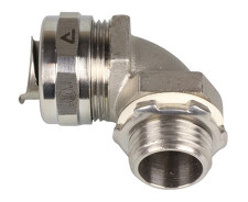 ANAMET 714.912.92 NPT 1/2”, 3/8”, 11mm, NPT 90° fitting, compact, male, stainless steel AISI-304, including washer and locknut