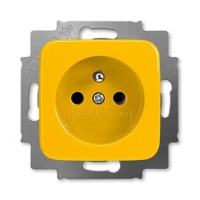 ABB 5518D-A2349 Y Zásuvka jednonásobná, chráněná žlutá