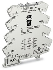 WAGO 857-400 Zesilovač s izolací, 24 V/DC proudový a napěťový vstupní/výstupní signál, šířka 6 mm