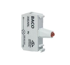 BACO 33EAWL Objímka s bílou LED diodou 24V AC/DC