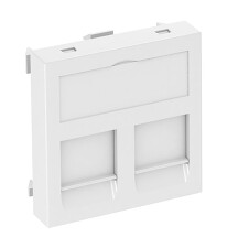 OBO BETTERMAN 6119202 DTG-2A RW1 Nosiče datové techniky, pro dva připojovací moduly typu, 45x45mm, čistě bílá Polykarbonát, PC 
