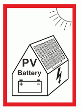STRO.M ztc028 PV+baterie symbol na fotovoltaiku A5 (fólie)