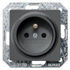 SIEMENS 5UB1928 DELTA I-SYSTEM, CARBON METALLIC SOCKET OUTL. 10/16A 250V WITH GROUNDING PI