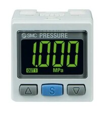 SMC ISE30A-01-B-L Tlakový snímač, max. tlak: 10 baru, R 1/8, PNP, 2 výstupy