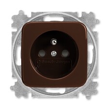 ABB 6619B-A06357 H, REFLEX SI Zásuvka jednonásobná s ochranným kolíkem, s cl.; hnědá