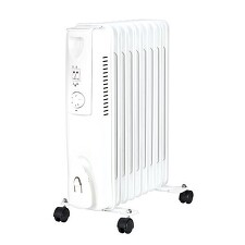 SOLIGHT OR01 Olejový radiátor přenosný, nastavitelný výkon 800W/1200W/2000W, nastavitelný termostat, kolečka, bílá