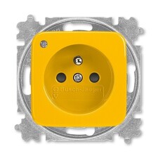 ABB 6689B-A06357 Y Zásuvka jednonásobná s clonkami, se signalizací provozního stavu (typ 6619); žlutá