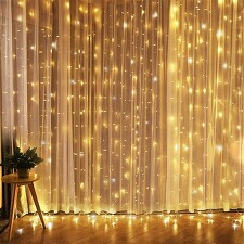 SOLIGHT 1V10LED vánoční závěs okenní, stříbrný, 300x mini LED, časovač, 8 funkcí, USB, 3x AA