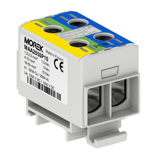 MOREK MAA2050P10 Univerzální řadová svorka OTL-PEN 50 2xAl/Cu 1,5-50mm 1500V šedá/modrá/žluto-zelená