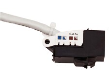 KEYSTONE TA8758UT-BK Datová zásuvka RJ45 CAT5e UTP nestíněná, samozářezová