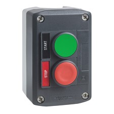 SCHNEIDER XALD211H29 Ovládací skříňka dvoutlačítková, 2 lícující tlač., 1Z-zelené, 1V-rudé