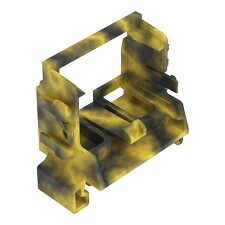 WAGO 221-549/002-053 Upevňovací adaptér pro 10vodičové konektory řady 221 – 4 mm² na DIN lištu, tmavě šedá – žlutá