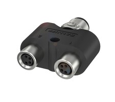 BALLUFF BCC0MW8 / BCC M414-M314-M314-U0123-000 T-slučovač M12 4p konektor+2xM8 4p zásuvka