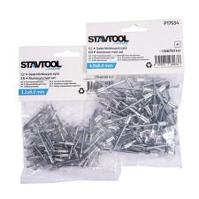 STAVTOOL P17533 Sada hlinikových nýtů 4,8x6 mm (1bal/50ks)