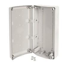 FAMATEL 3953 Plastová skříň AcquaBOX IP65, zesílená stěna víka (5mm), IK08, rozměry: 500x225x135mm, montáž na omítku, světle šedá