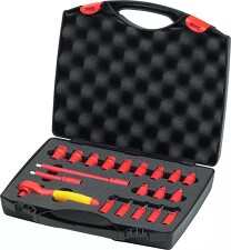 WIHA 43025 Sada izolovaných klíčů s ráčnou 1/4" (sada=21ks)