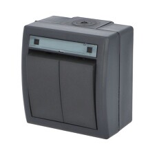 FAMATEL 19076-09 ATLAS 2K IP55 Spínač sériový č.5, antracitový