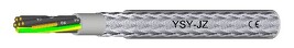 YSY-JZ 3x0,75 Flexibilní kabel s ocelovým opletením, číslované žily, transparent. *0212020