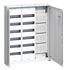 HAGER FWB63K1 Rozvaděč nástěnný FWB IP30, tř. ochr.II, multimediální, 950x800x161mm, 144 mod. + MP, perforované dveře