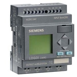SIEMENS 6ED1052-1HB00-0BA6 LOGO! 24 RC logický modul, displej 24 V/DC 8 vst / 4 výs, relé