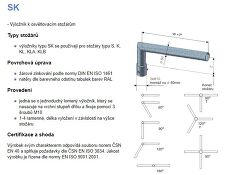 KOOPERATIVA 12200-00023 SK 2-1000/180 Z výložník pro stožáry S,K,KL,KLA,KLB,KA,KLL