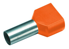 CIMCO 182430 Izolovaná dvojitá dutinka Cu 2 x 0,5/8 mm, oranžová (100 ks)