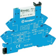 FINDER 38.61.0.125.0060 vazební člen 1P/6A, 125V AC/DC, BS, LED_EMC