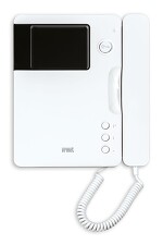 URMET 1740/40 4" LCD barevný videotelefon SIGNO se sluchátkem, 1 tl. pro odem., bílý