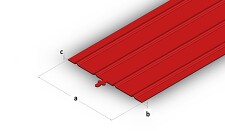 Deska krycí DEKAB 300/2 PVC červená ( 1ks=1m ) *002006V