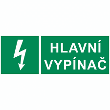 STRO.M 6131a-09-12 Hlavní vypínač  7,4 x 2,6cm (samolepka)