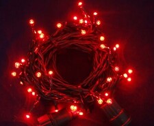 CITY SR-054053 LED girlanda stálesvítící prodlužovací červená 40 LED 5m tmavo-zel