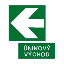 STRO.M 7810a-09-03 Únikový východ A5 (samolepka)