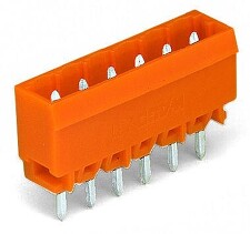 WAGO 231-337/001-000 Konektor 1mm do PCB 7pin oranžová