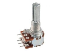 PC1222NK100 Potenciometr 100KΩ Lineární Stereo