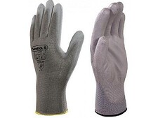 CIMCO 901014 Pletené rukavice šedé ze 100% Polysteru+povlak Polyuretan vel. 9