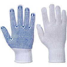 CIMCO 901019a Pletené rukavice bílo/modré ze 100% Polyamidu+povlak Nitrilem, vel. 9