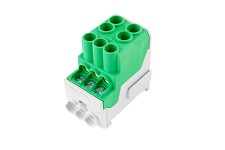 HORA eTec 080010-2-4 Distribuční blok UVB 100 PE, 1pól., 100A, 690V, zelený, na DIN