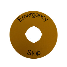 ABB ELSYNN Popisný štítek - Emergency stop pr.70 mm *SK615546-2