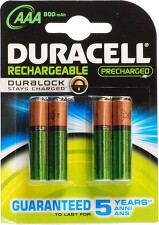 DURACELL baterie nabíjecí AAA 850mAh STAY.CHARGED LR03 AAA/HR03; BL4 *5000394203822