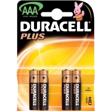 DURACELL baterie alkalická PLUS  MN2400/LR03/AAA; BL4 *5000394018457