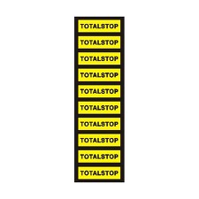 STRO.M 6131c "TOTALSTOP" žlutočerná ( aršík 10ks ) 3,7 x 1,3cm (fólie)