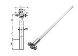 TREMIS ITJc 43 ( FeZn/GFK ) Izolační tyč pro jímací tyč 430mm *VP155
