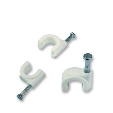 SEZ-DK NP 6/25 Příchytka kabelová s hřebíkem, 6 mm, bílá, balení 25 ks *H.7004A-25