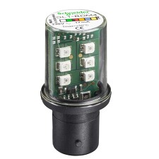 SCHNEIDER DL1BDM4 LED žárovka - BA15, 230 V - rudá