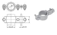TREMIS V104 / ST 9 ( FeZn ) svorka na potrubí 4"  (115 mm)