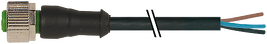 MURR 7000-12241-6350300 Konektor s kabelem,přímý,M12,5p,F,3m PUR 5x0,34mm2