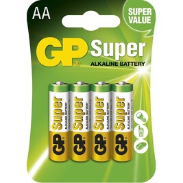 EMOS B1321 Baterie GP SUPER LR6 (AA) alkalická 4BL
