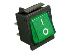 P-C1553AB01GT Kolébkový spínač do panelu s aretací 2-pól.spínací ON-OFF, 12V/20A